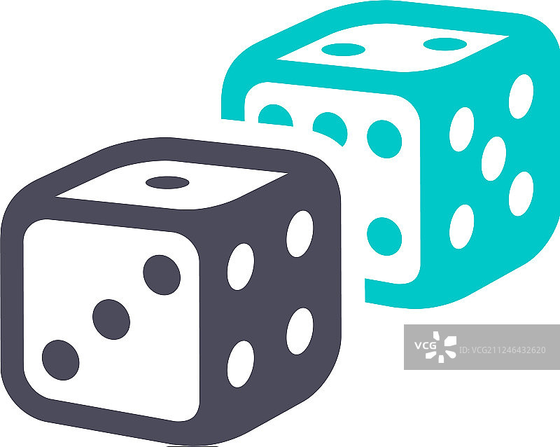 白色背景上的灰色绿松石图标图片素材