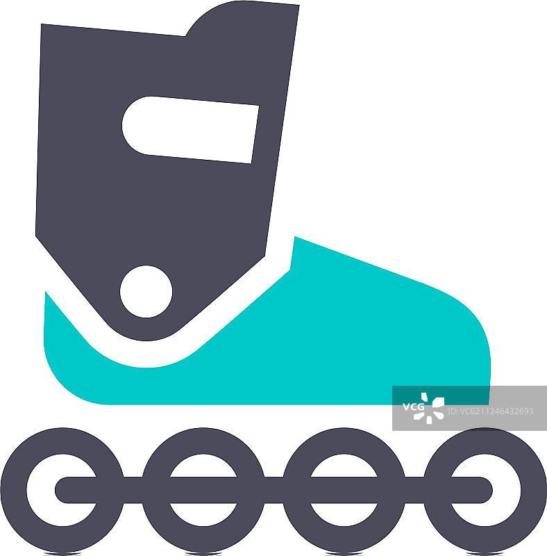 白色背景上的灰色绿松石图标图片素材