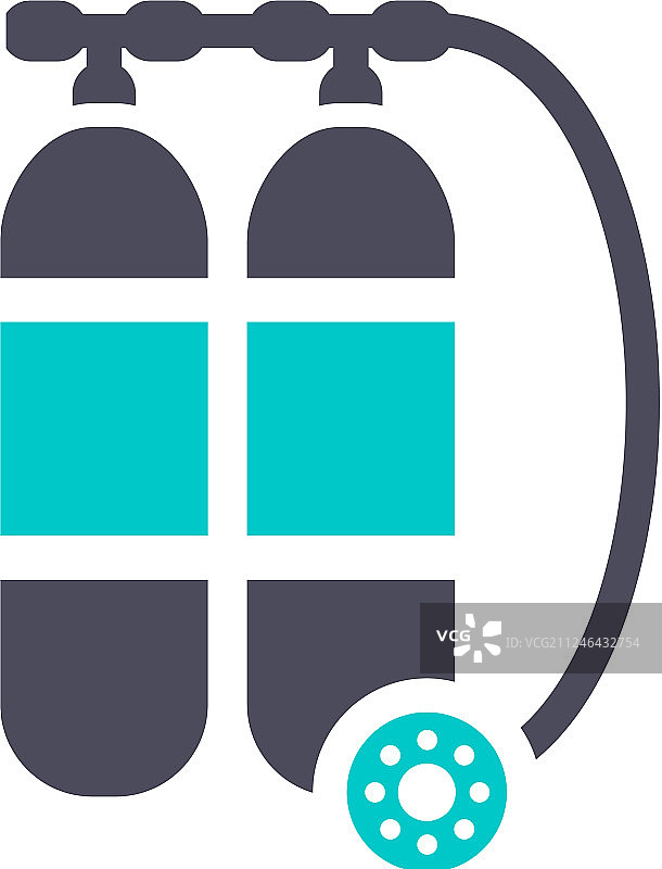 白色背景上的灰色绿松石图标图片素材