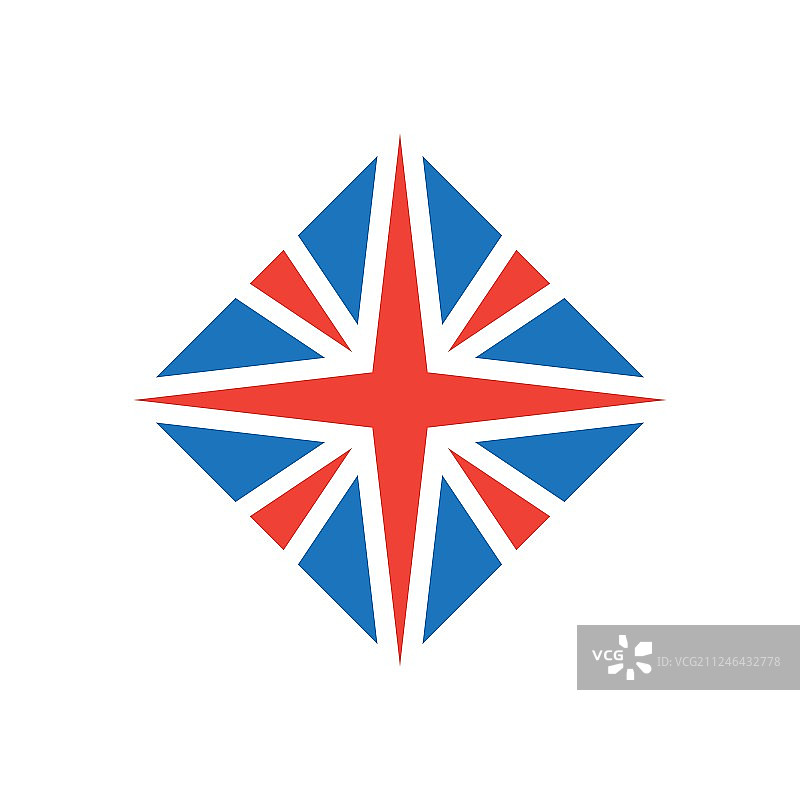 风格化的英国国旗图标或设计元素图片素材