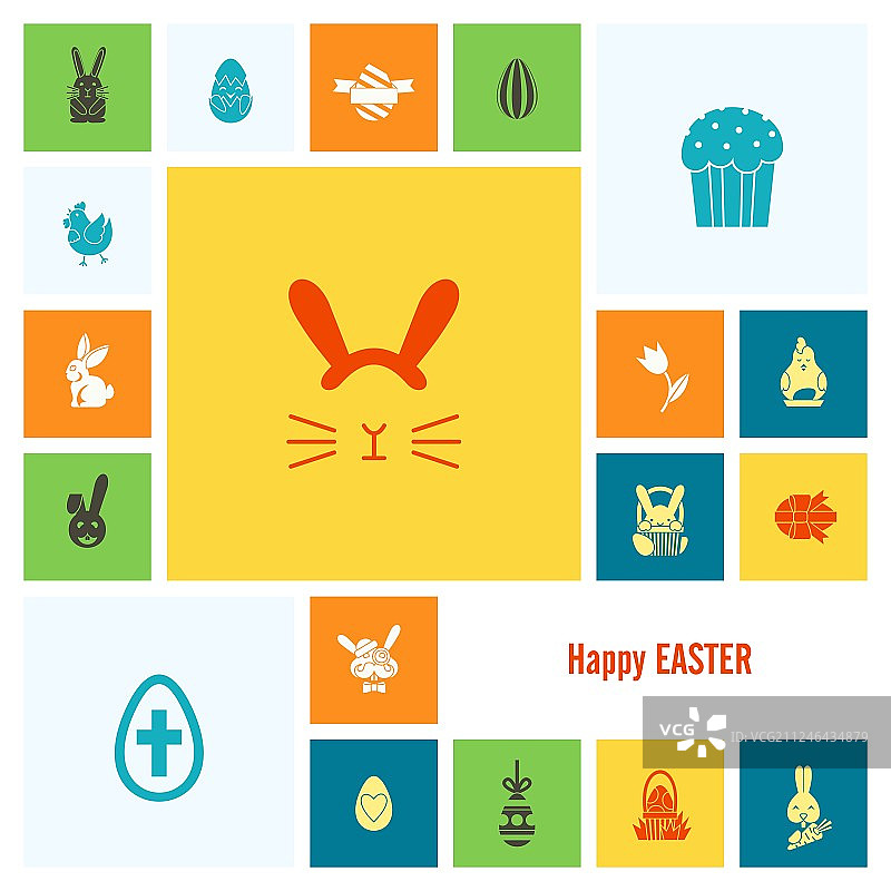 庆祝复活节的图标图片素材