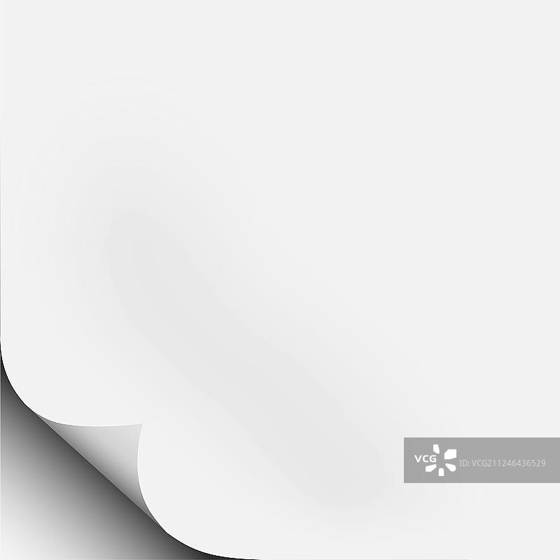 带卷角的白色纸张图片素材