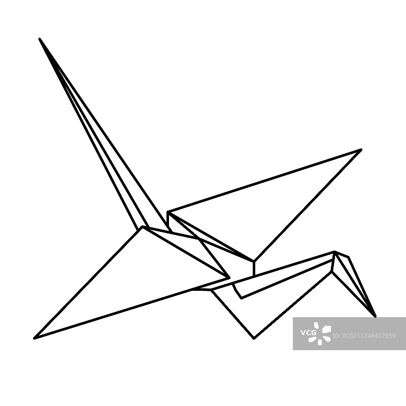 2.5D折纸鹤与礼物寄语图片素材