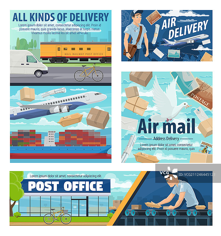 邮局包裹邮件递送服务图片素材