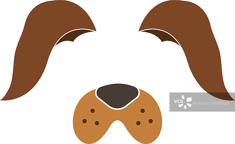 小狗面部元素图片素材