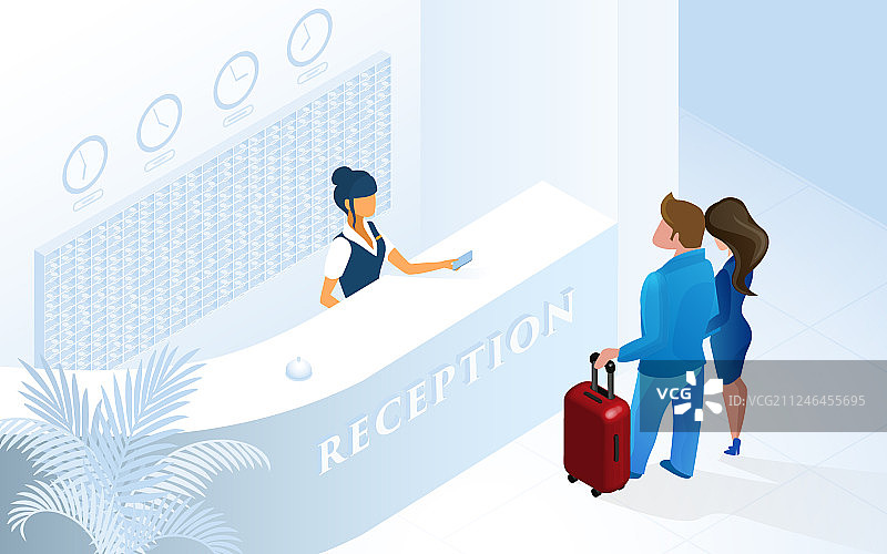 酒店前台接待员（女性）图片素材