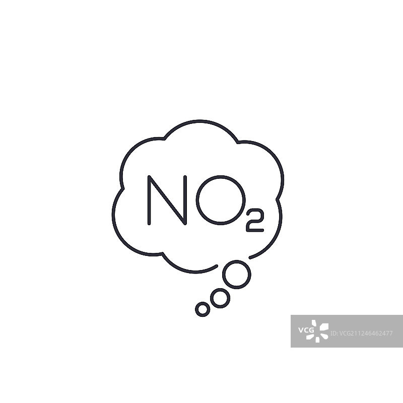 二氧化氮线性图标图片素材