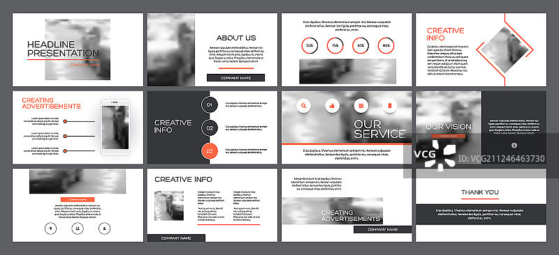 信息图表商务演示模板图片素材