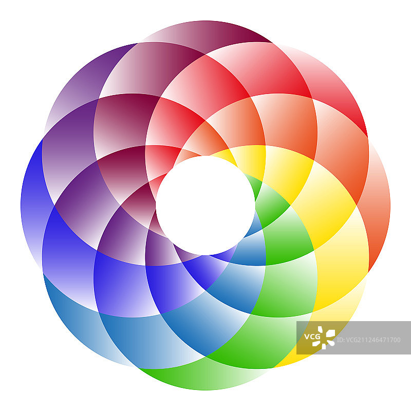 彩虹圆圈标志图片素材