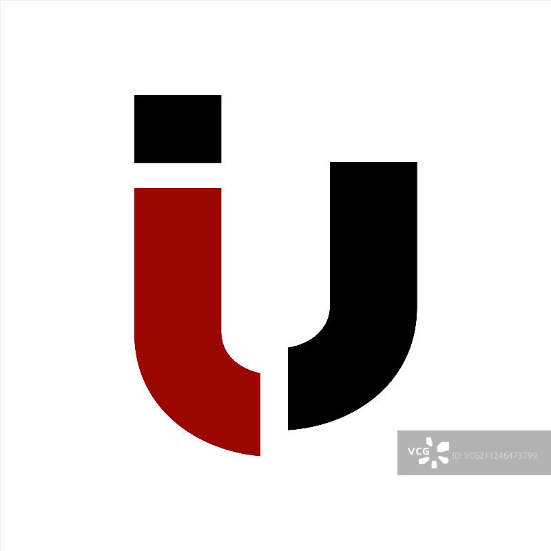 IU IJ IJU首字母公司Logo和图标图片素材