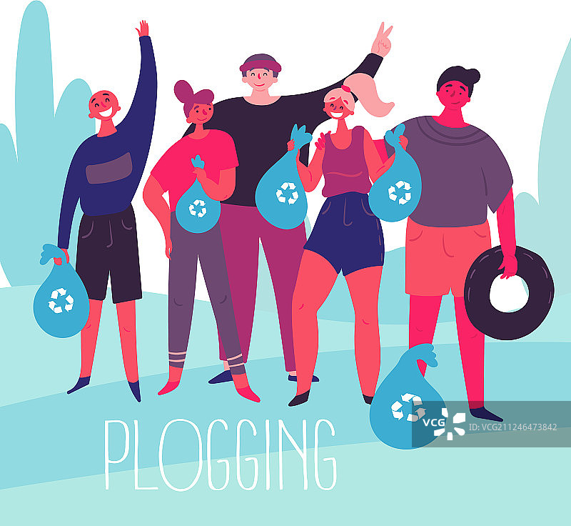 捡拾垃圾慢跑banner图片素材