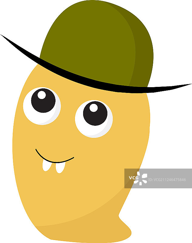 戴绿色帽子的怪物图片素材