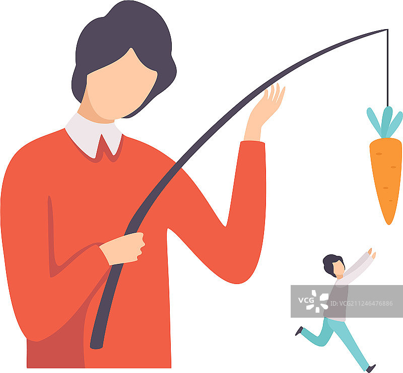 商人用诱饵引诱另一个人图片素材