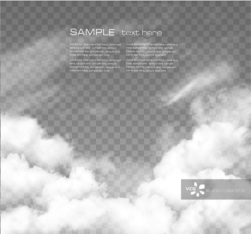 透明背景上的白云图片素材