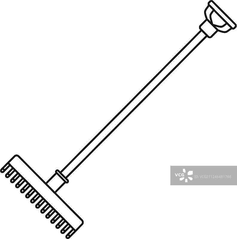 耙子图标轮廓样式图片素材