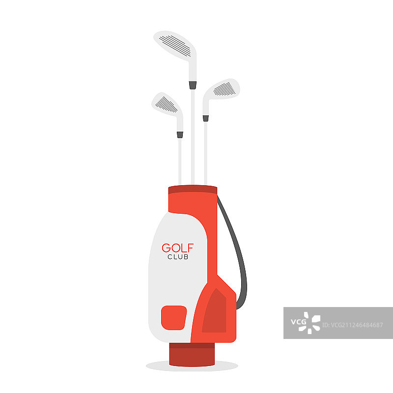 装满高尔夫球杆的高尔夫球包图片素材
