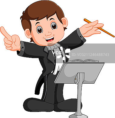 指挥家用指挥棒指挥图片素材