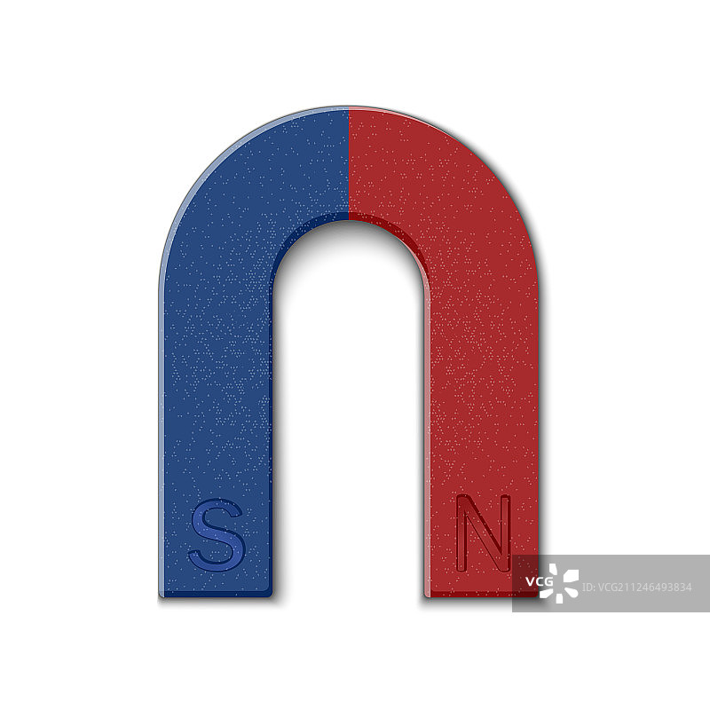 白色背景上的马蹄铁磁铁图片素材