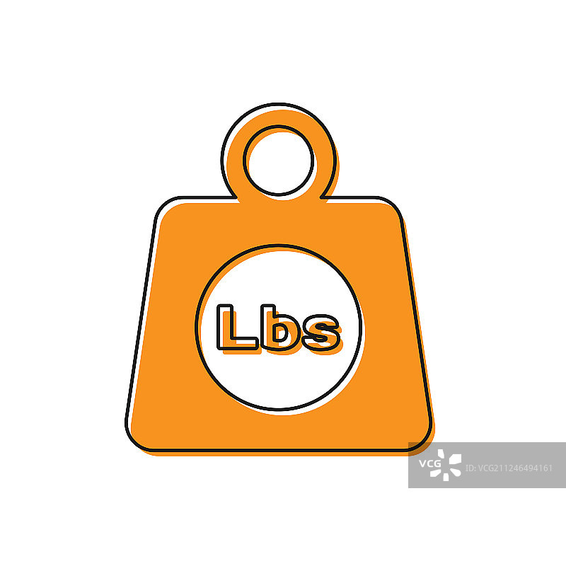 白色背景上的橙色磅秤图标图片素材
