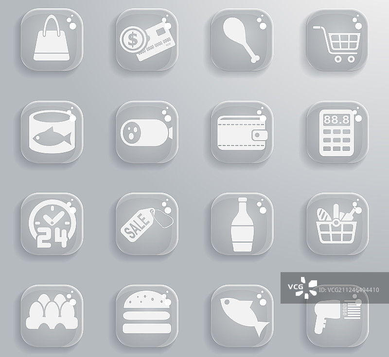 杂货店图标集图片素材