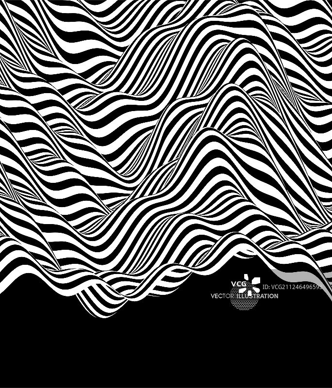 黑白光学设计图案图片素材