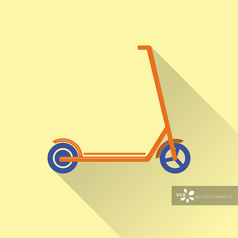 扁平风格滑板车图标图片素材