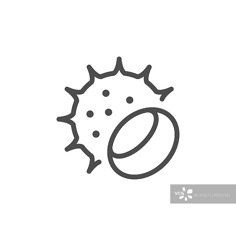 栗子线条图标图片素材