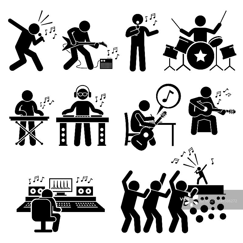 音乐摇滚明星音乐家图片素材