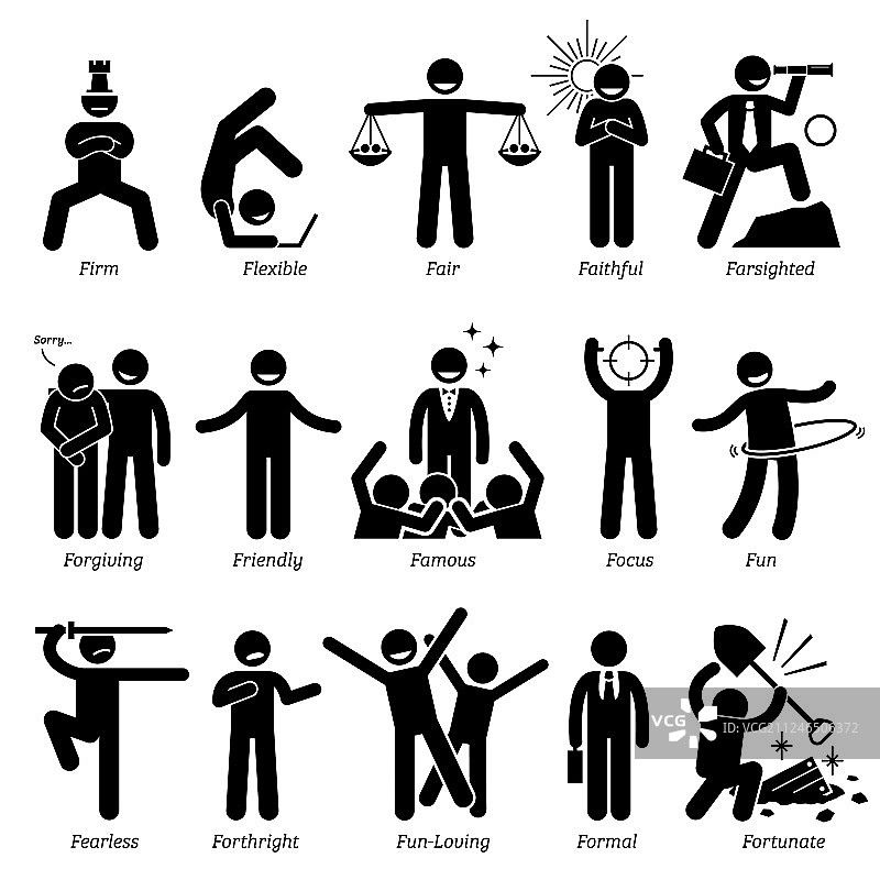 积极的人格特质图片素材