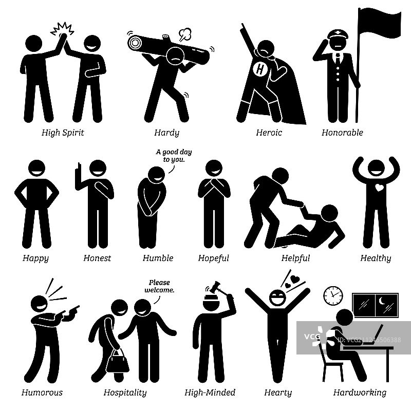 积极的人格特质图片素材