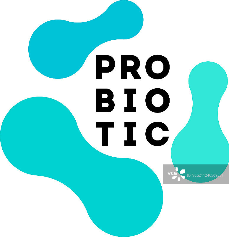 绿色益生菌简约标志模板或图标图片素材