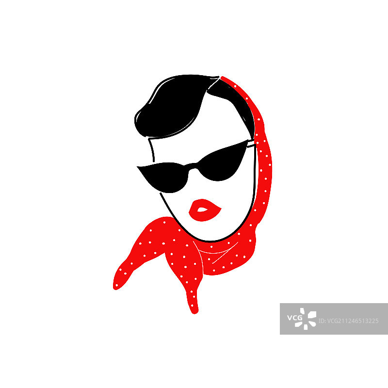 复古风格的女孩或色彩图片素材