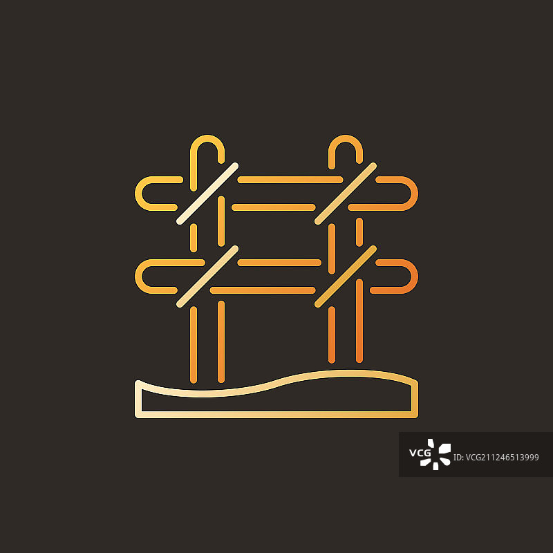 彩色轮廓钢筋捆扎图标或logo图片素材