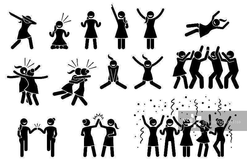 女人庆祝姿势图片素材