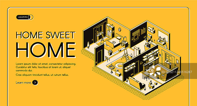 房屋建造平面图2.5D网站图片素材