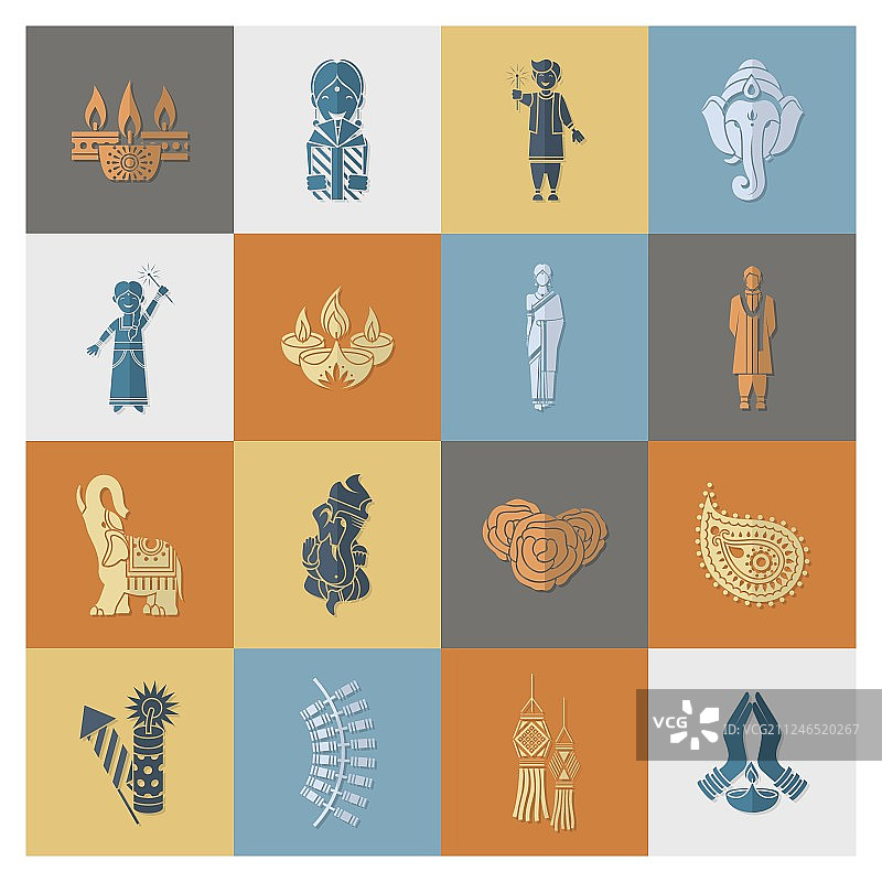 排灯节印度节日图标图片素材