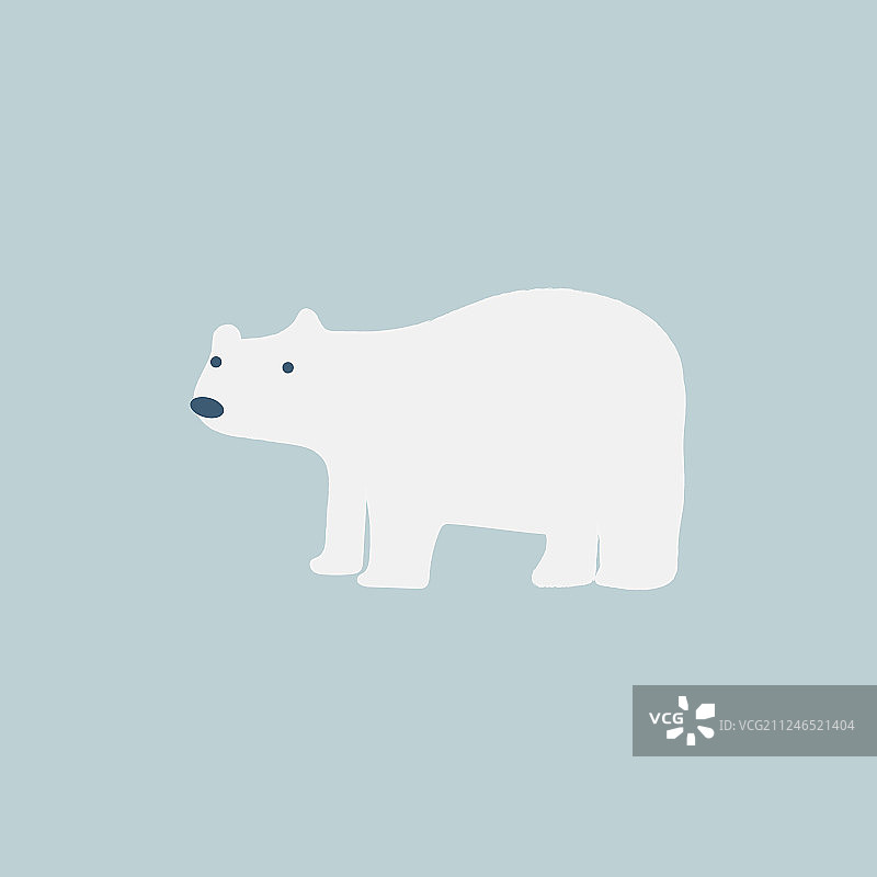 白色熊图案图片素材