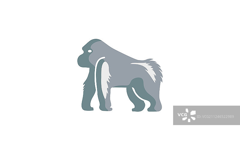 银背大猩猩标志图片素材