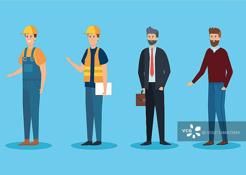 具有传统工作的专业雇主图片素材