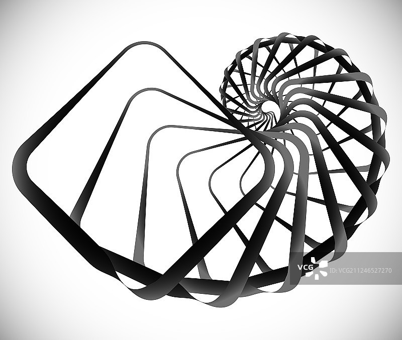 方形几何螺旋元素图片素材