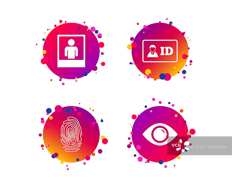 身份识别卡胸牌眼睛图标图片素材