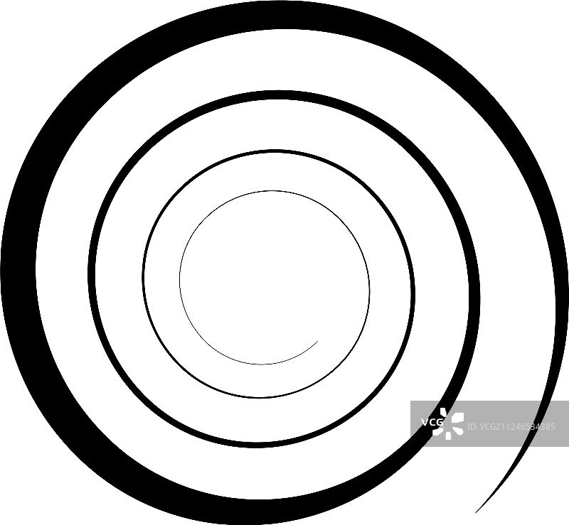 具有径向风格的螺旋抽象元素图片素材