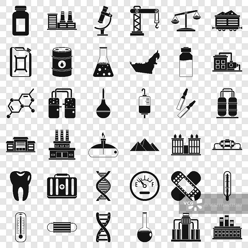 化工厂图标简约风格图片素材