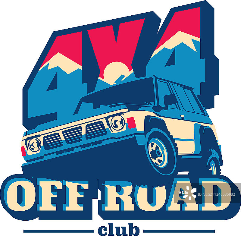 越野车Safari SUV探险标志图片素材
