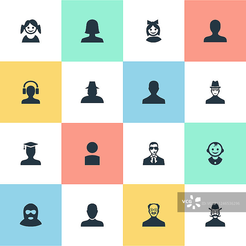 简约会员图标合集图片素材