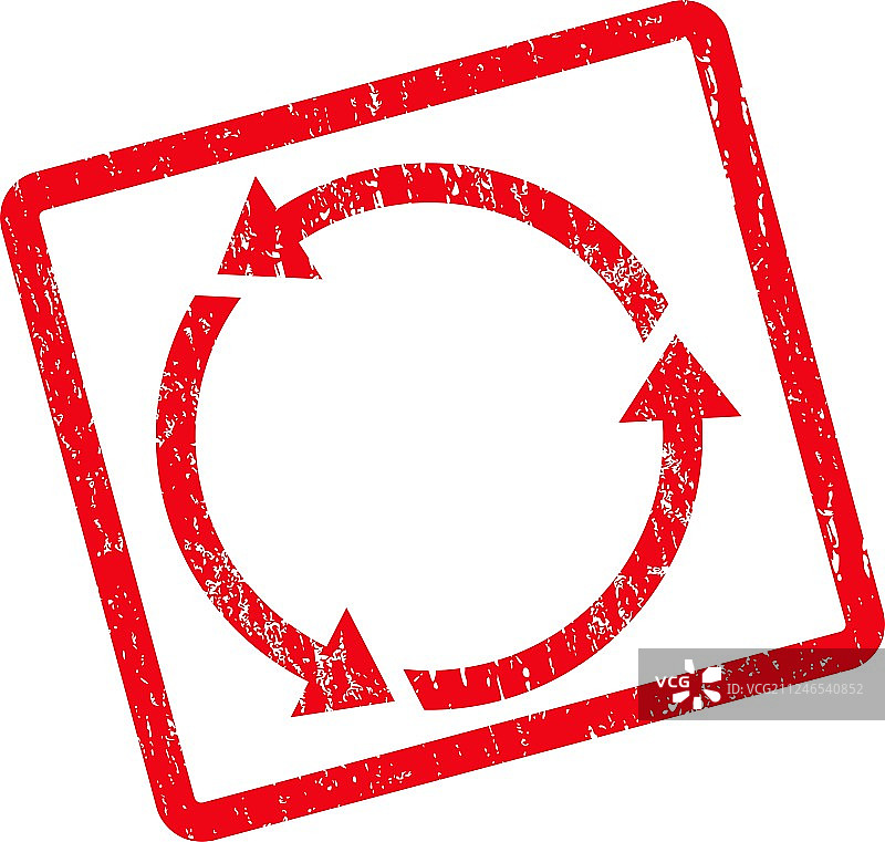 可回收环保标志橡胶印章图片素材