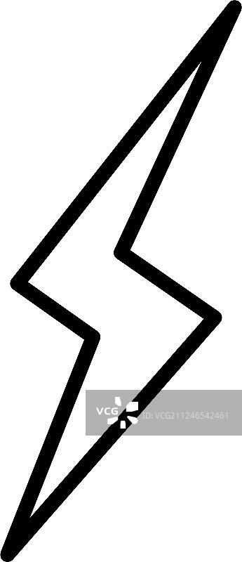 闪电轮廓图标图片素材