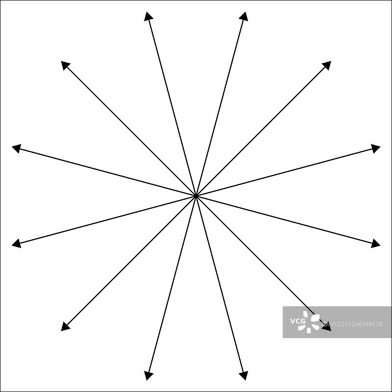 径向 - 从中心向外辐射的线条图片素材