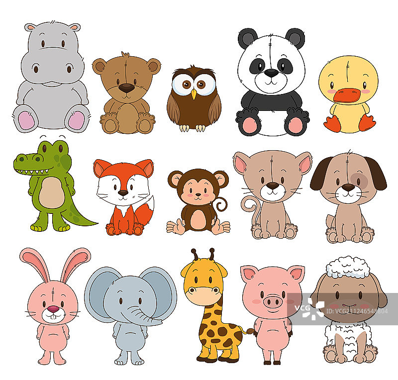可爱的小动物们图片素材