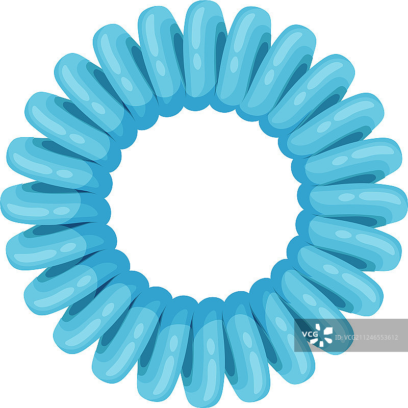 白色背景上的蓝色发圈图片素材